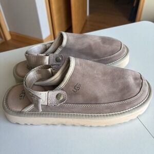 UGG MENS GOLDENCOAST CLOG SIZE US 7 SAND SUEDE SLINGBACK SLIDE SANDAL